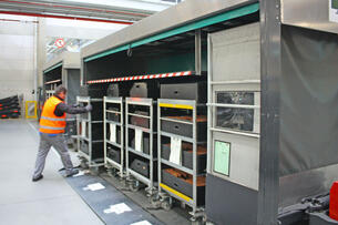 Plattform-Warenträger mit QS-System