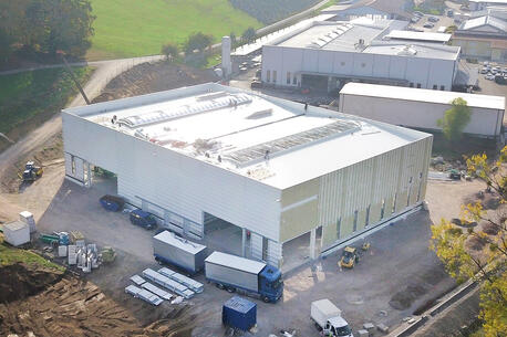 New construction of a production hall 