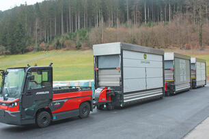 FT830 outdoor tugger train