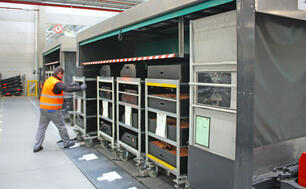 Absenkfreigabe und Schlepperverriegelung