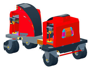 Konstruktion Routenzug Linde Factory Train